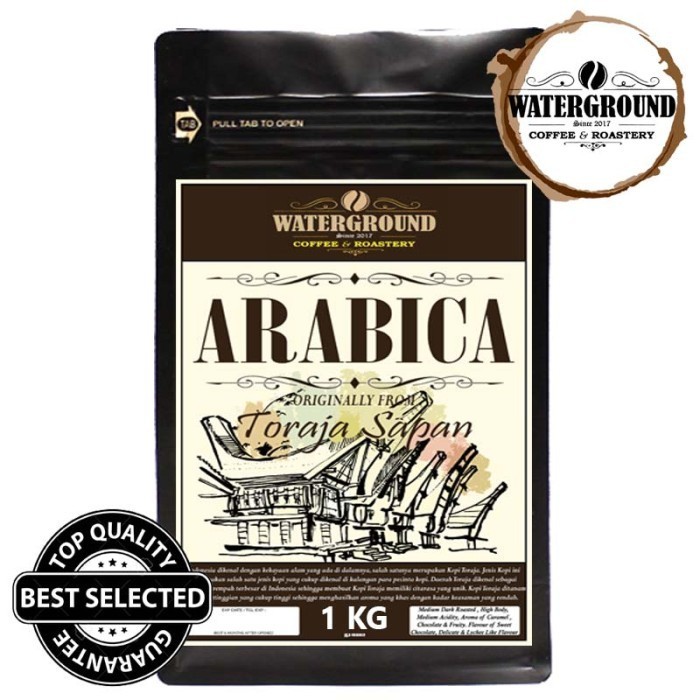 

[Coffee New] Kopi Arabika Toraja Sapan 1 KG (Biji/Bubuk) Arabica Coffee Beans - BIJI UTUH, 150GR (15 Cups)