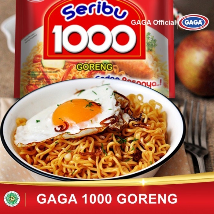 

Gaga Mie 1000 Goreng Spesial 50 gr - 1 Dus 40 pcs / Paket