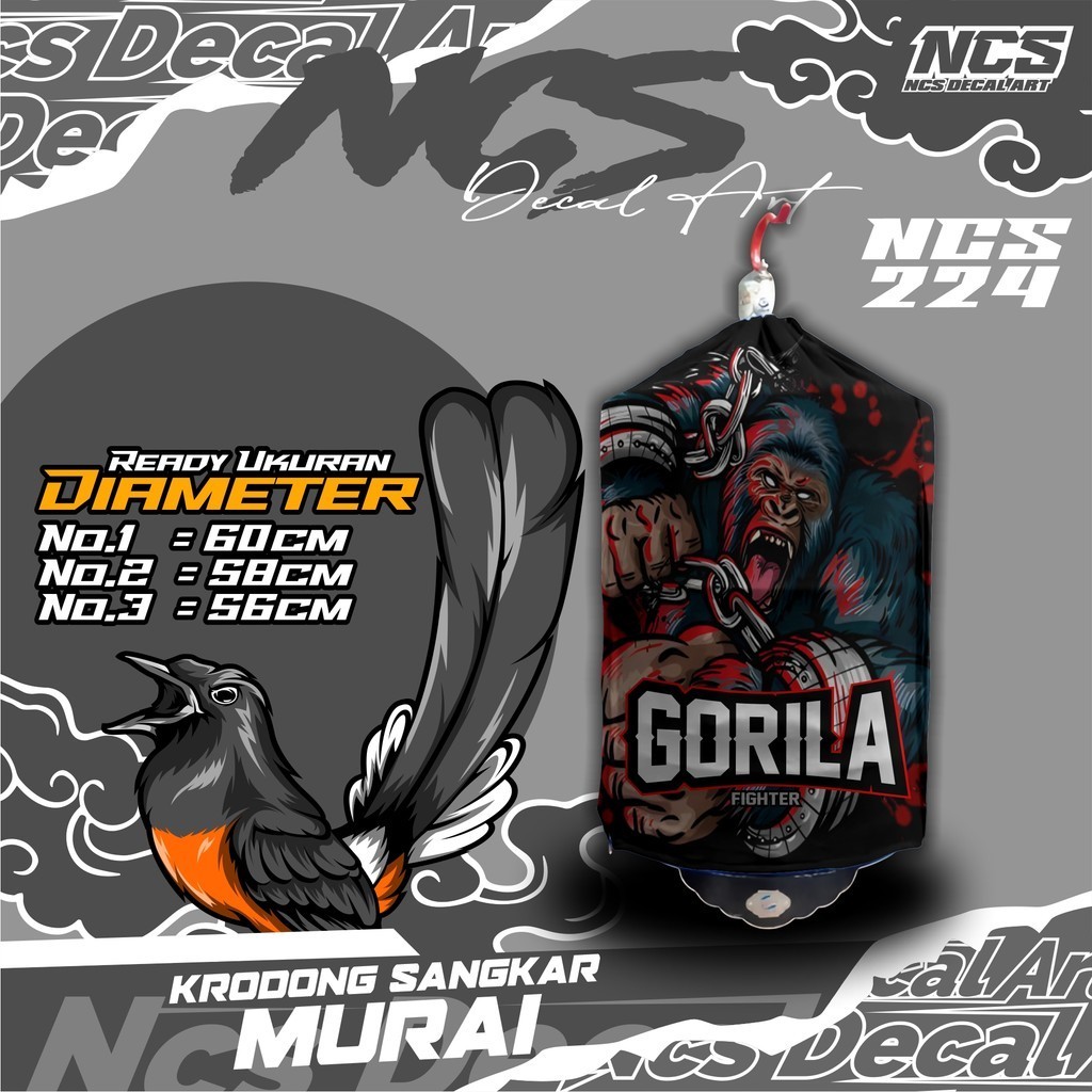 Kerodong MURAI BATU Motif Krodong SANGKAR murai batu Penutup sangkar Mengatasi OB Murai - NCS