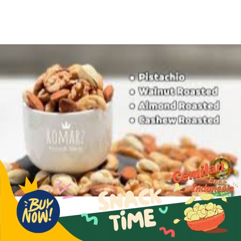 

Special Diskon 500 gr Mix Roasted Almond Utuh, Mede Utuh, Pistachio, Dan Walnut