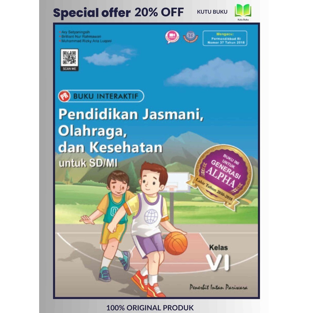 Buku Pr/Lks PJOK K13 SD/MI Kelas 6 Semester 1&2 Intan pariwara Tahun 2024 Terbaru