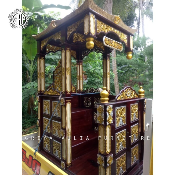 Mimbar masjid terbaru kayu jati tpk mimbar masjid ukir gebyok