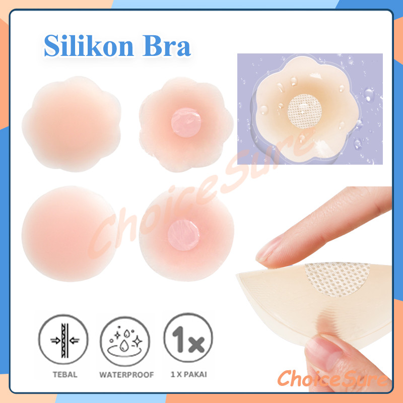 3 Pasang Silikon Bra Push Up /  Nipple Pad Silicone Reusable Bra / Washable Niple Pad Invisible Bra 