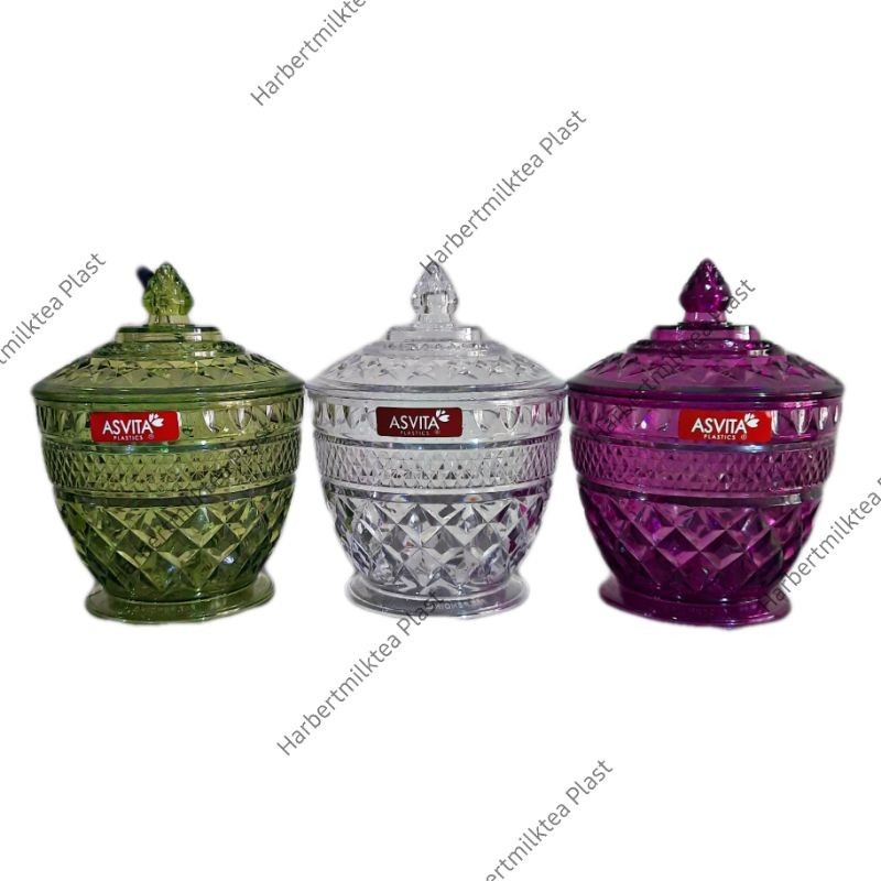 Toples kristal permen Shafa/toples kue kering/toples coklat/toples permen Asvita