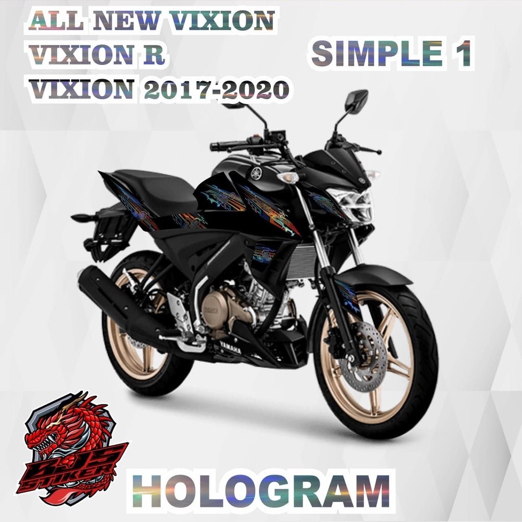 striping all new vixion - striping sticker stiker polet lis HOLOGRAM vixion r all new vixion 2017-20