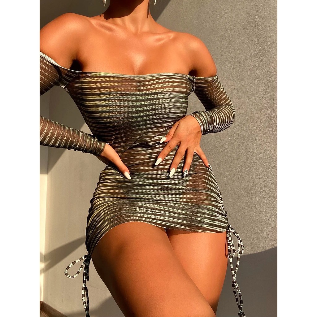 PREORDER Ombre Bandeau Bikini 2023 Women Swimsuit & Cover Up Long Sleeve Sexy Swimwear Female Bather