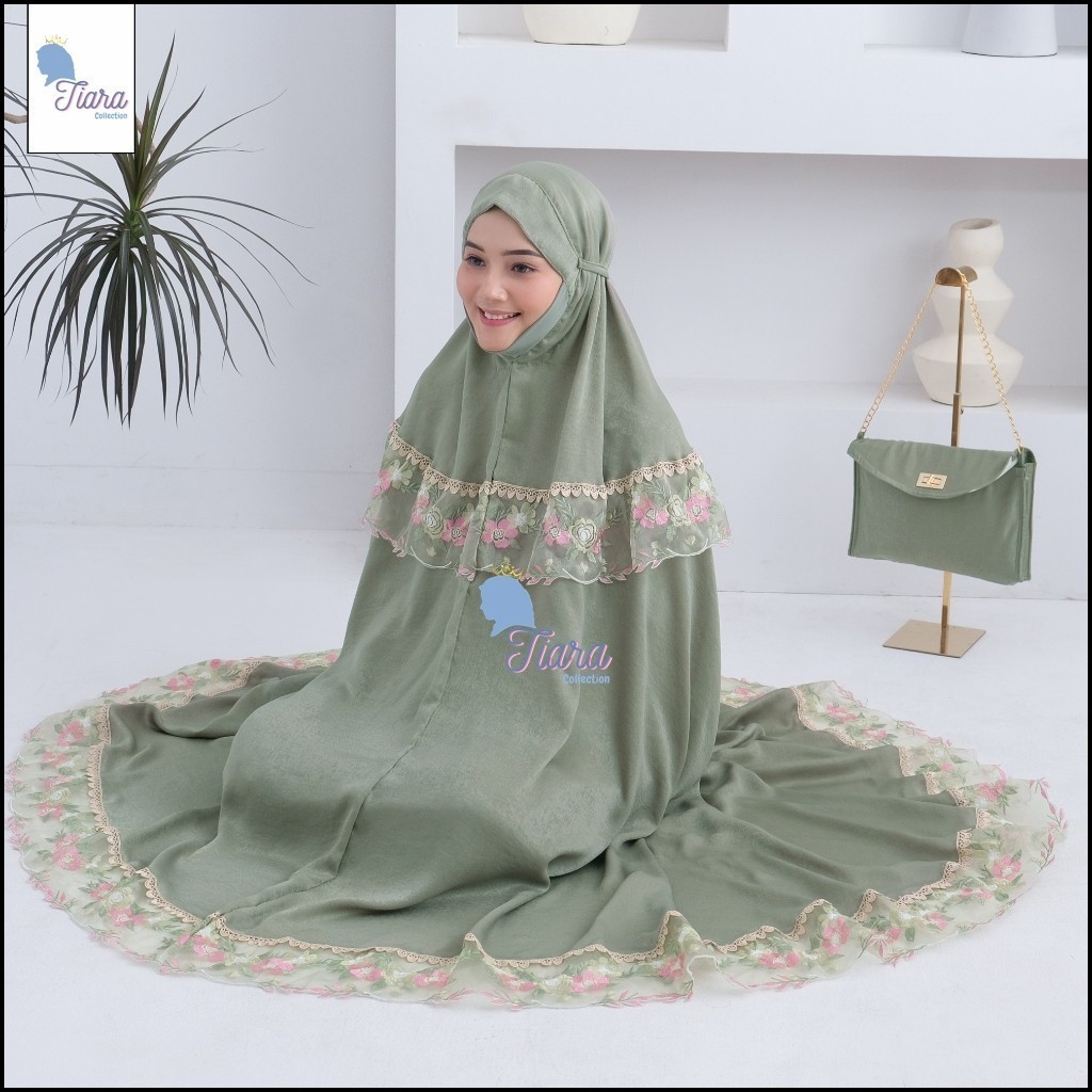 berkah ramadan.... MUKENA TIARA - Mukena Dewasa Bordir Mewah (COD)