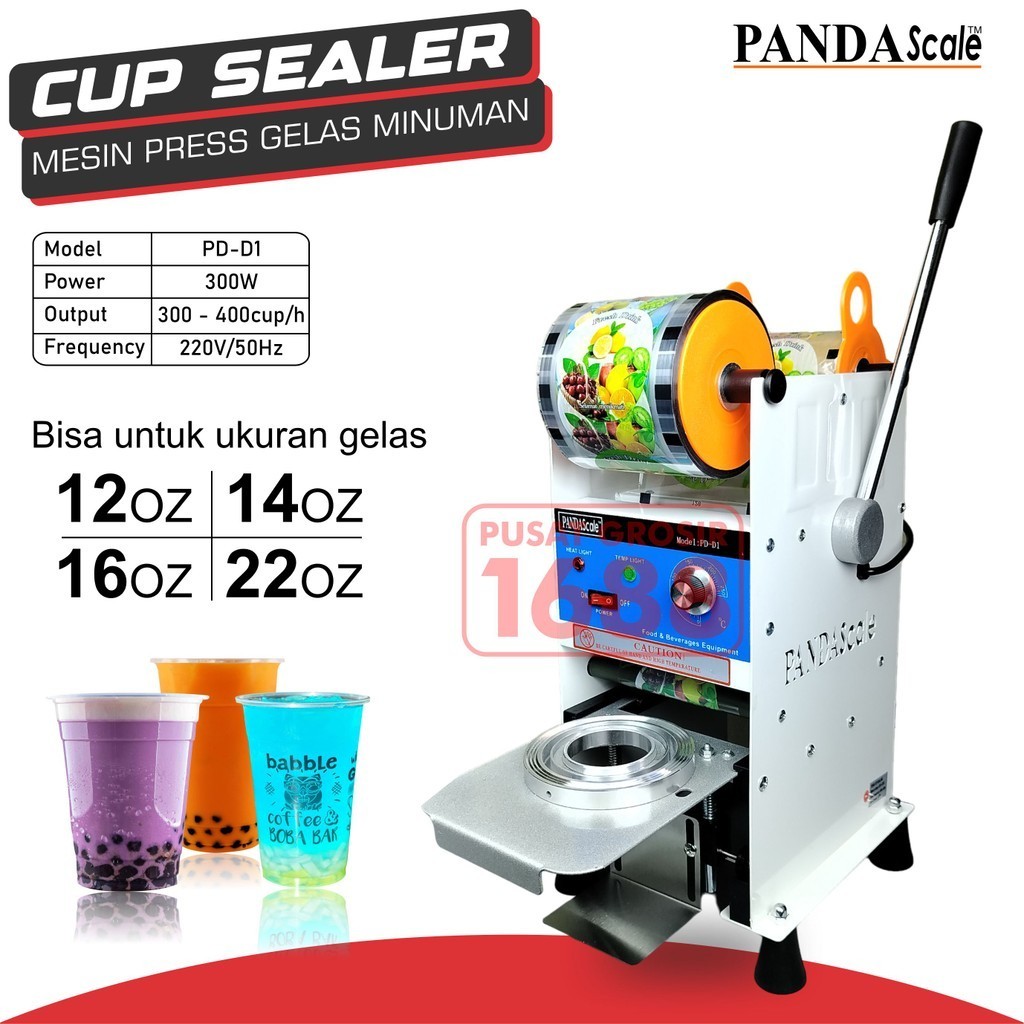 MESIN PRESS GELAS MINUMAN CUP SEALER 12oz 14oz 16oz 22oz，cup press minuman，cup sealer getra 22oz