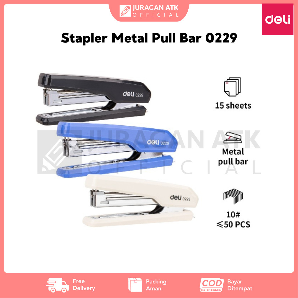 

Stapler/ Staples Deli Metal Pull Bar 15 Sheets 0229