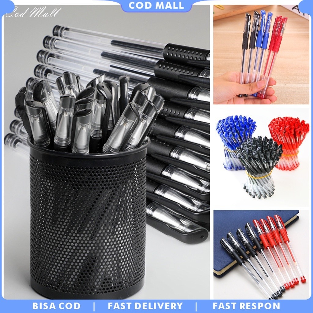 

Paket 1 Lusin Isi 12 Pcs Pulpen Gel 0.5 mm Bisa Diisi Ulang Balpoint Tinta Gel Murah Import