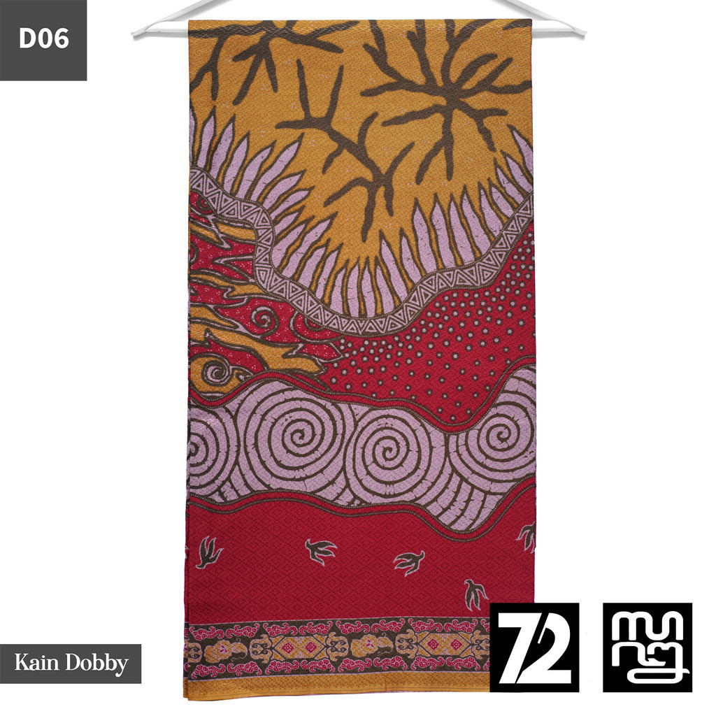 KAIN BATIK PREMIUM Bahan Dobby Motif Lapis Warna Kuning Pink 724681 Cap 72 Jarik Jarit Samping Kebat