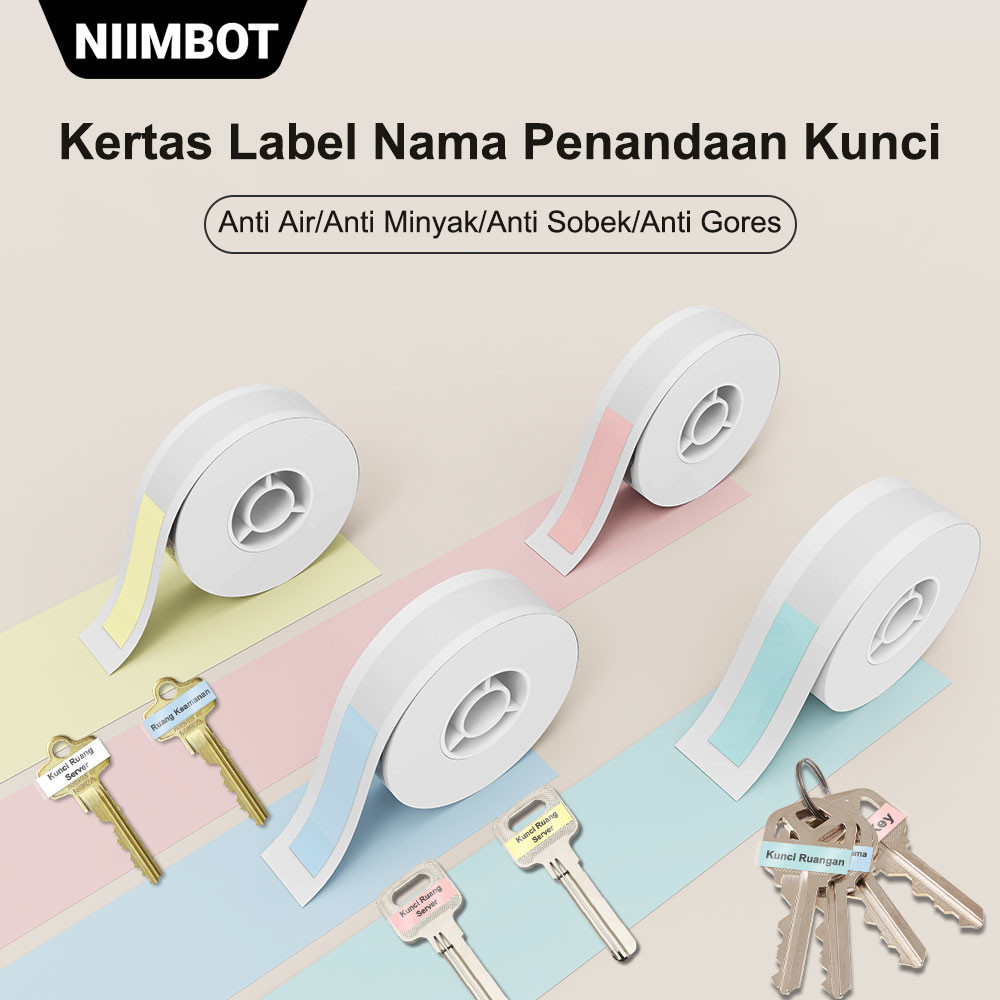 

NIIMBOT D11/D110/D101/H1S Kertas Label Kunci, Stiker Nama dan Klasifikasi Kunci Tahan Air