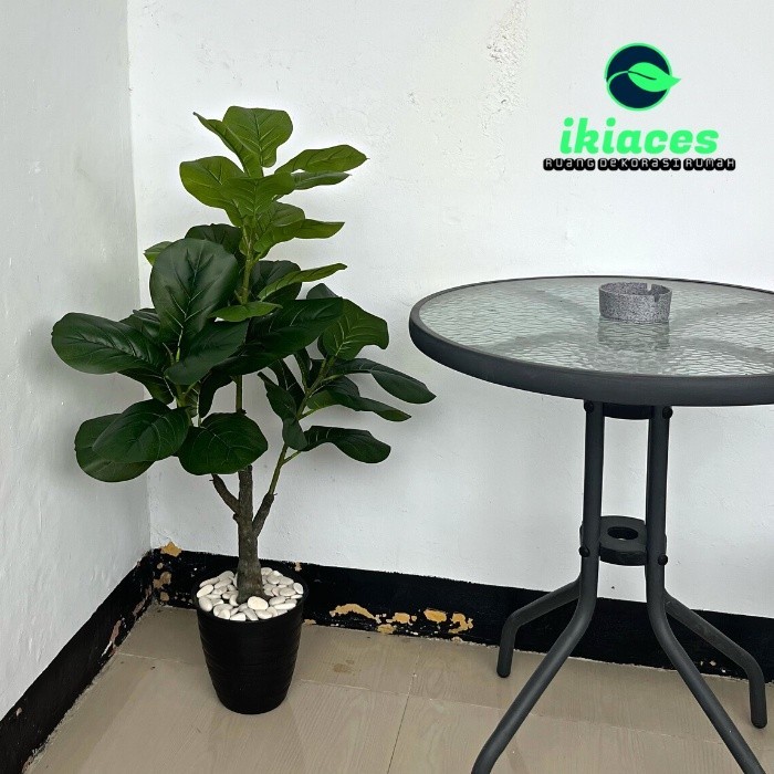 POHON KETAPANG PLASTIK DAUN KETAPANG JUMBO 1 METER DEKORASI POT POHON PALSU TANAMAN ARTIFISIAL BUNGA