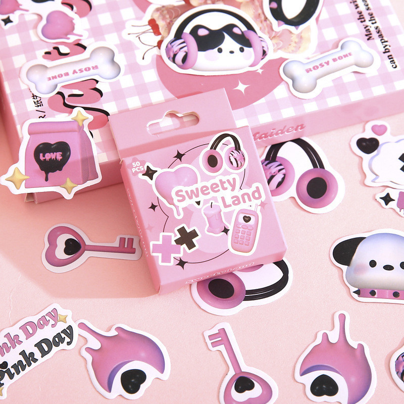 

COD Stiker Lucu Stiker Dekorasi Buku Harian Berbentuk Khusus Stiker Penyegel Kartun DIY Stiker Bahan Buku Besar Tangan imut Stiker buku pegangan