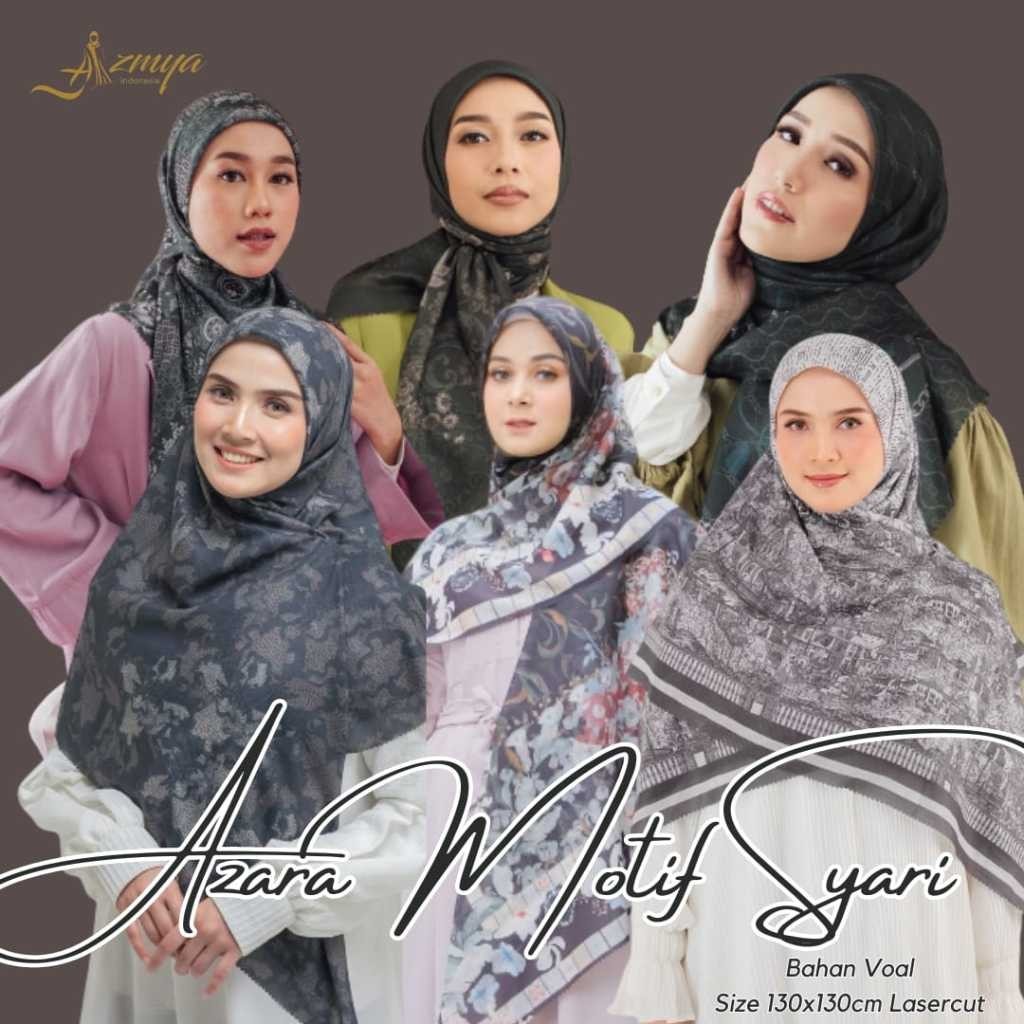 Jilbab Segi Empat Jumbo Hijab Syari Uk 130x130 Oskara Syar’i Motif By Azara- Kinanhijabstore Termura