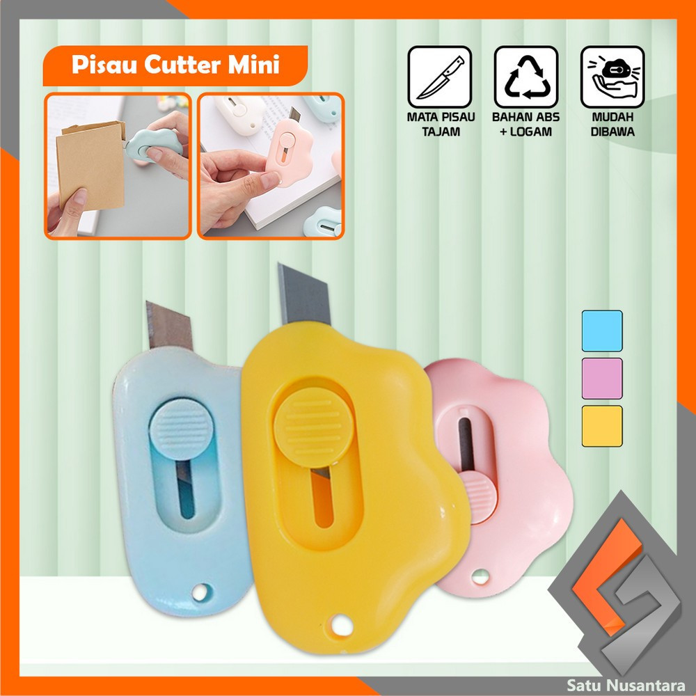 

INDO SN-C953 Cutter Mini Lucu Bentuk Awan / Pisau Kartun Alat Bantu Potong Kertas Alat Tulis Kantor / Pisau Cutter Mini Model Awan Cutter Portable