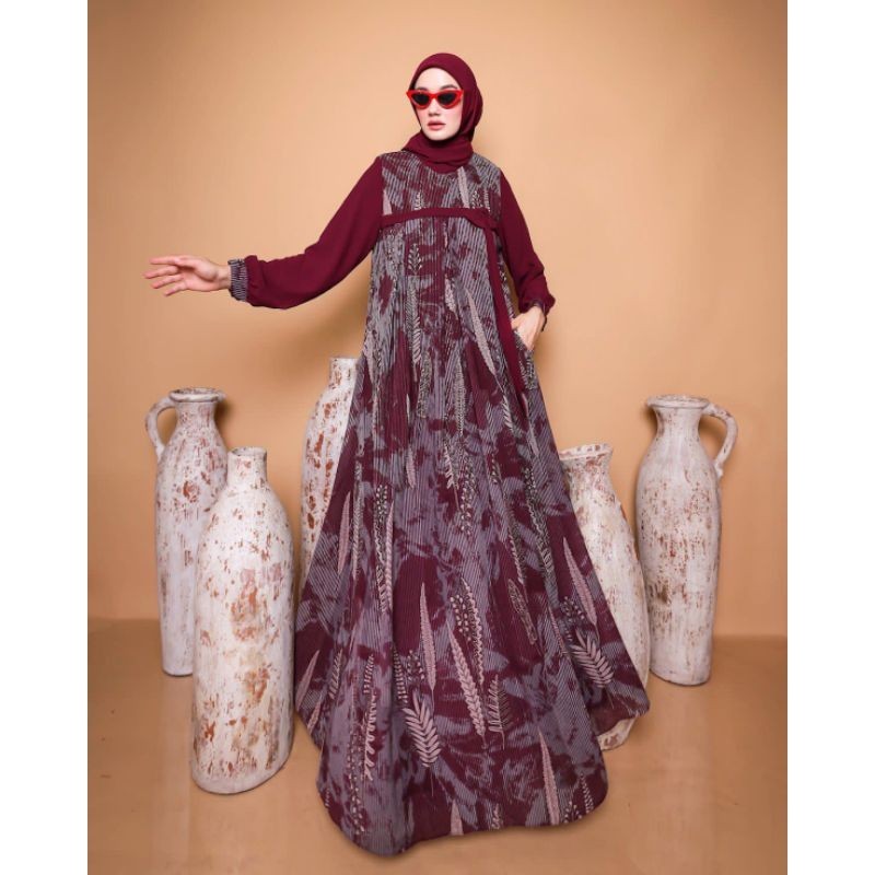 PromoLebaran Gamis Set Jilbab Segi Empat By Annisa Syari | Gamis Premium | Gamis Syari