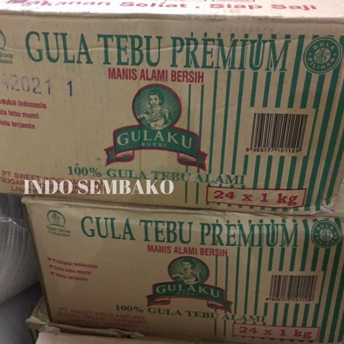 

JGR Gulaku Gula Tebu dus 1kg x 24 / Gula Pasir Putih Kuning Gulaku Dus - Kuning