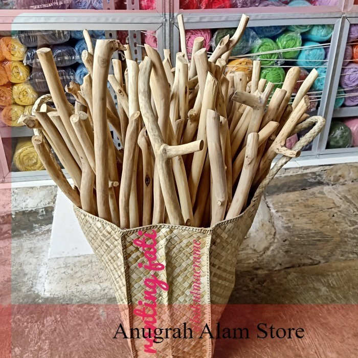 ready Ranting Jati 40cm ranting kayu macrame untuk kerajinan