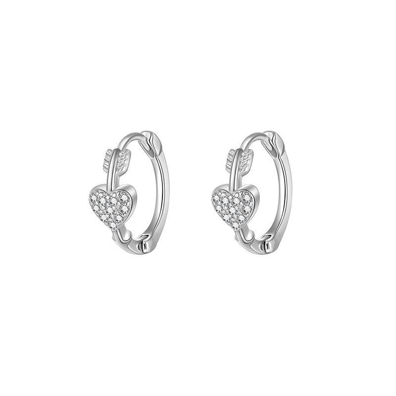 Grosir Pabrik 925 perak murni geometris bentuk hati anting harapan untuk wanita mode perhiasan 2023