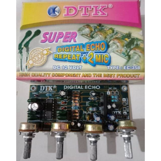 Spro1 KIT ECHO DTK 2 MIC. DIGITAL ECHO REVERB  2 MIC