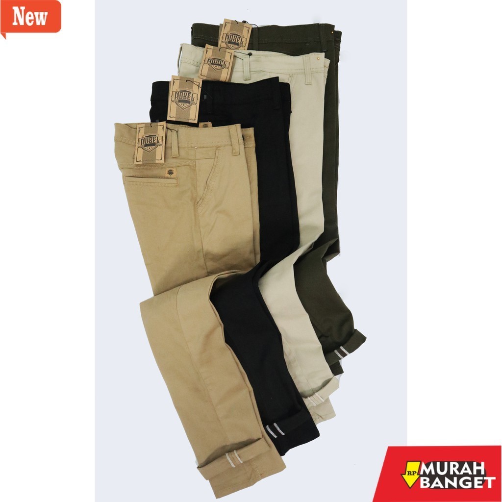 Celana denim pria- Celana Panjang Chino Selvedge Accent