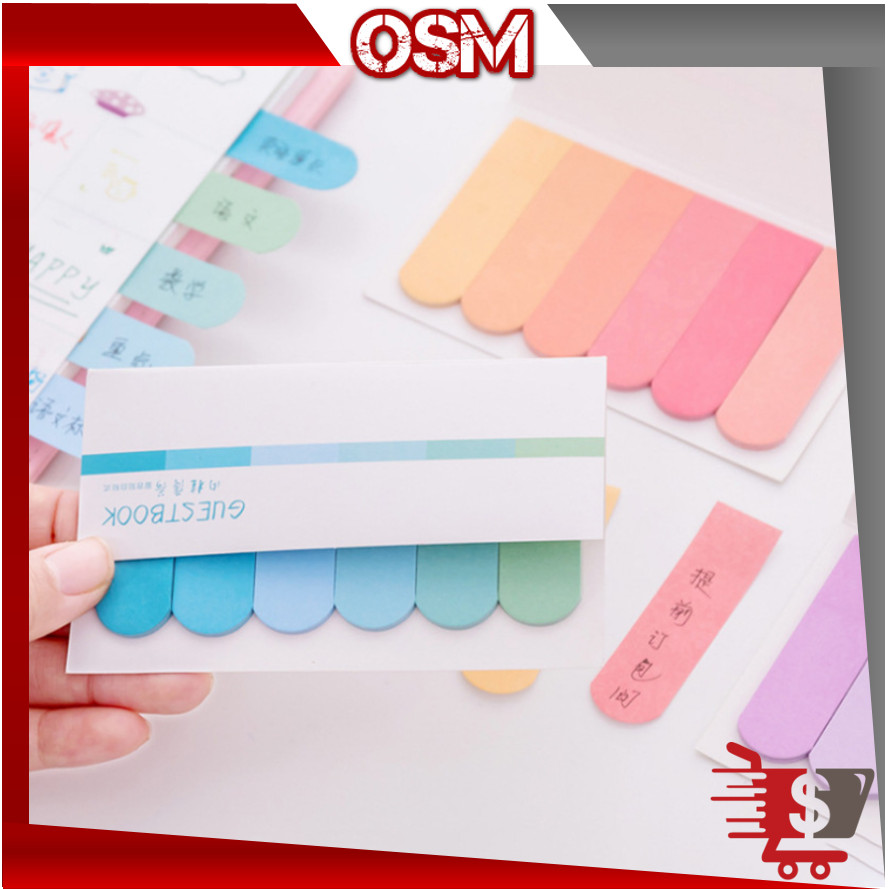 

OSM - S5690 Penanda Halaman Buku / Memo Mini Stick Polos / Mini Sticky Notes / Pembatas Kertas Aesthetic / Label Sticky Notes