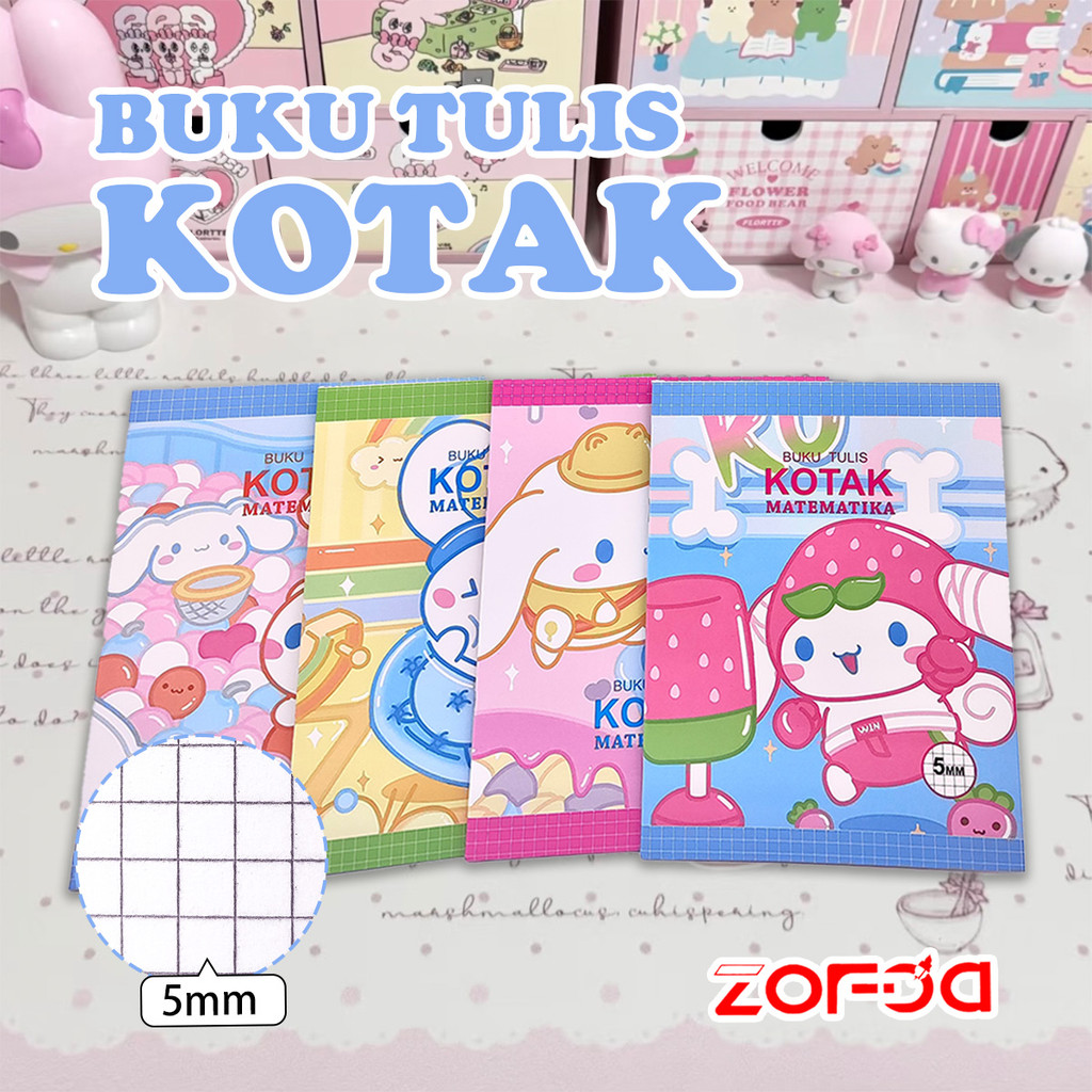 

[5/10/14MM Kotak]Buku Tulis Kotak 38 Lembar Grid Notebook Buku Catatan Aesthetic Buku Latihan Buku Tulis Matematika