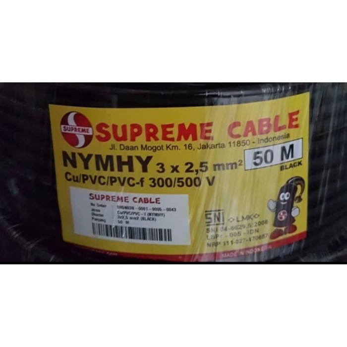 Kabel Serabut /NYYHY Supreme 3x2.5 3x2,5 3 x 2.5 3 x 2,5 @50 meter