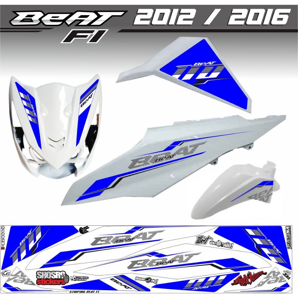 VARIASI SIMPLE STRIPING MOTOR BEAT FI 110 VARIASI BEAT FI 2012 2014 / 2015 STRIPING BEAT FI STRIPING