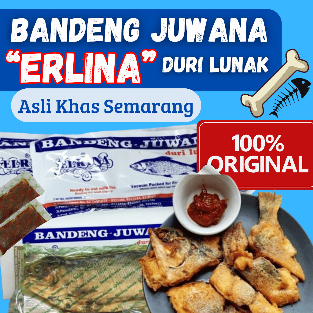 

Bandeng Presto Juwana Elrina Vacuum Asli Khas Semarang - Kering 1 ekor