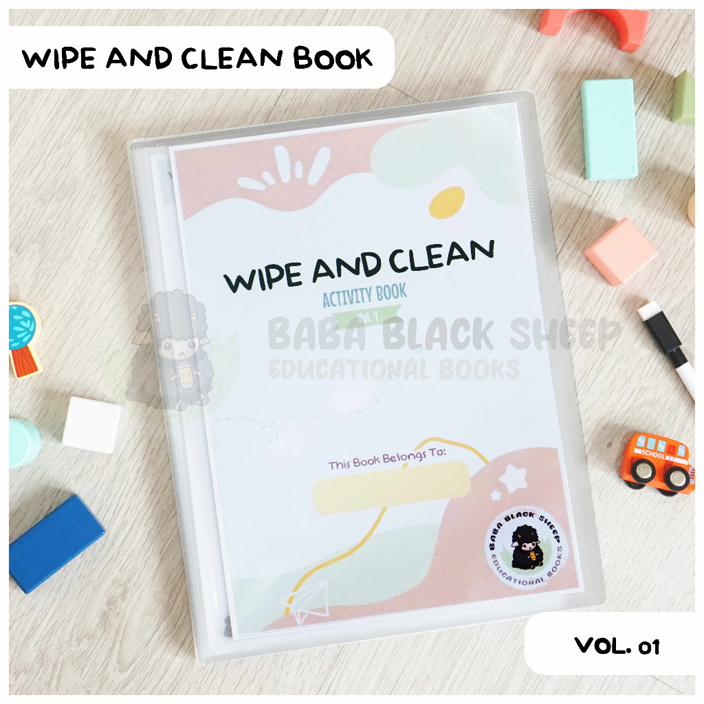 LE62IU Activity Book - Wipe & Clean Vol.01 - Worksheet Edukasi Aktivitas Anak