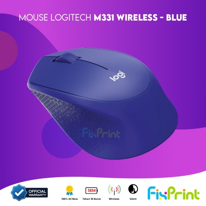 Fixprint Logitech Mouse B100 Black Optical USB Kabel Mouse Logitech Wireless M331 Black Red Blue Sil