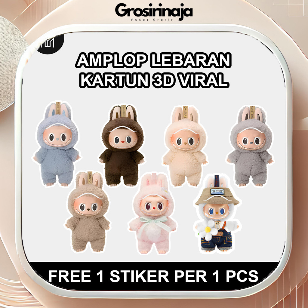 

Amplop Angpao 3D 2025 dengan Desain Karakter Labubu Lucu untuk Idul Fitri dan Imlek