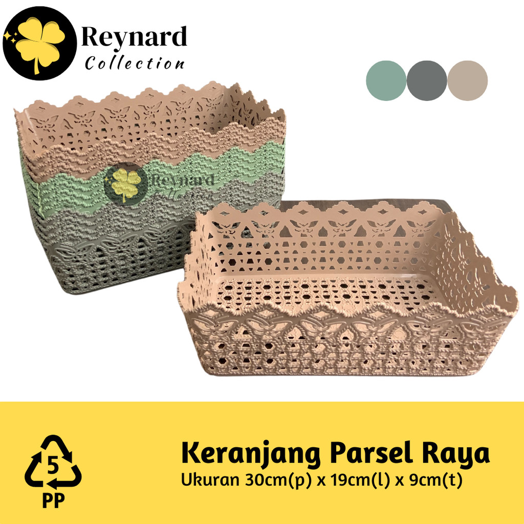 Keranjang Parsel Lebaran Keranjang Hampers Medium Keranjang Parcel Serbaguna 30x19x9 High Quality