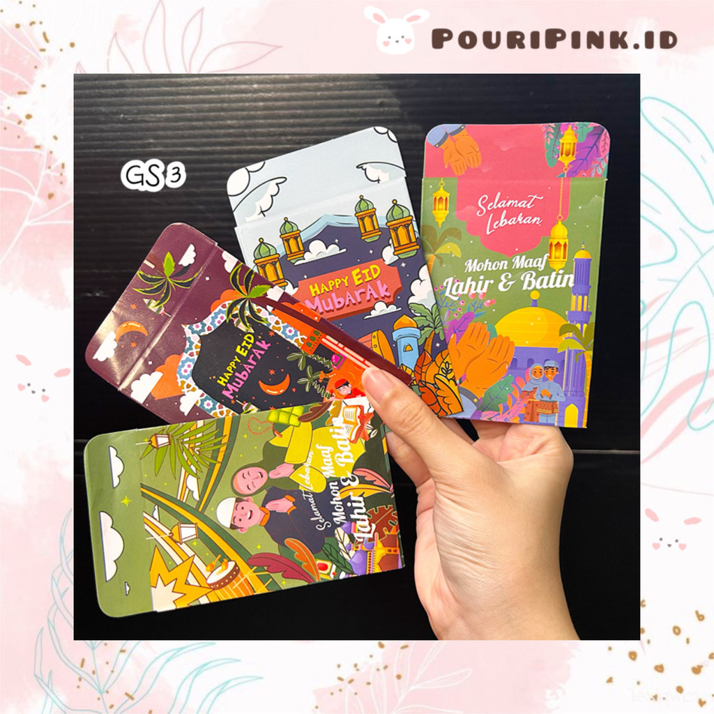 

GS Amplop Lebaran 2025 isi 10 pcs Ukuran S Karakter Idul Fitri Chibi Kartun Lucu Islamic Aesthetic Hari Raya Eid Mubarak Uang Thr Anak Muslim Atk Banjar Martapura Mtp PouriPink.id