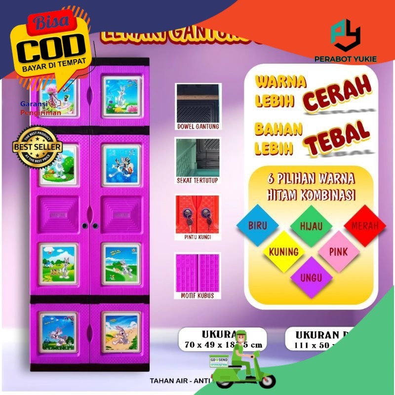 ( CARGO ) PY LEMARI PAKAIAN PLASTIK / BESTAR GANTUNG JUMBO dan BESTAR GANTUNG