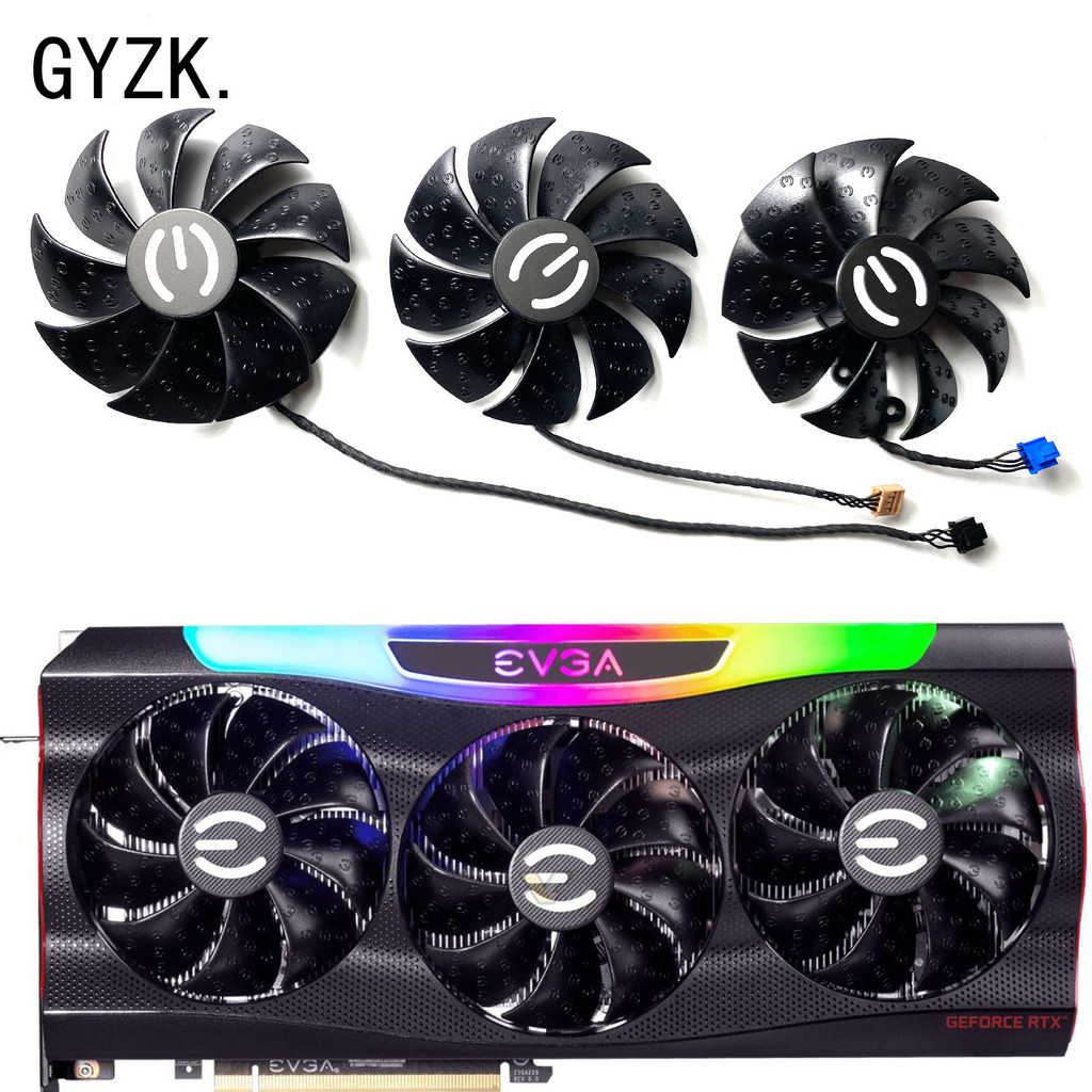 New For EVGA GeForce RTX3070 3070ti 3080 3080ti 3090 3090ti FTW3 BLACK Graphics Card Replacement Fan