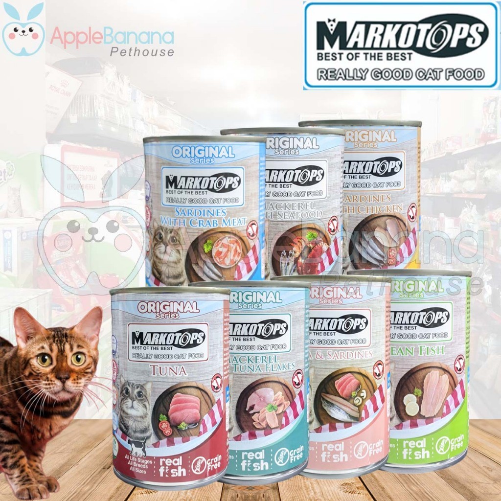 Markotops Kaleng 400 gr -Makanan Kucing Basah Kalengan Markotops
