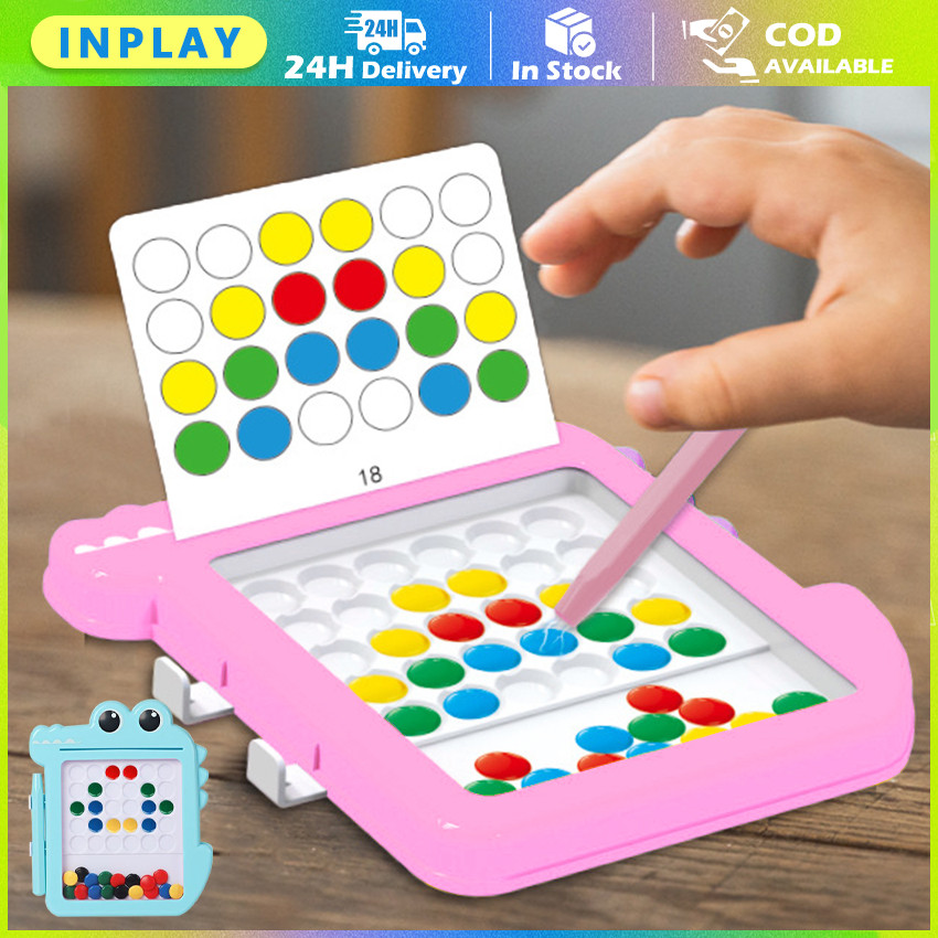 Mainan Edukasi Papan Gambar Magnet Serbaguna / Papan Manik Magnet Bentuk Buaya Lucu untuk Kreativita