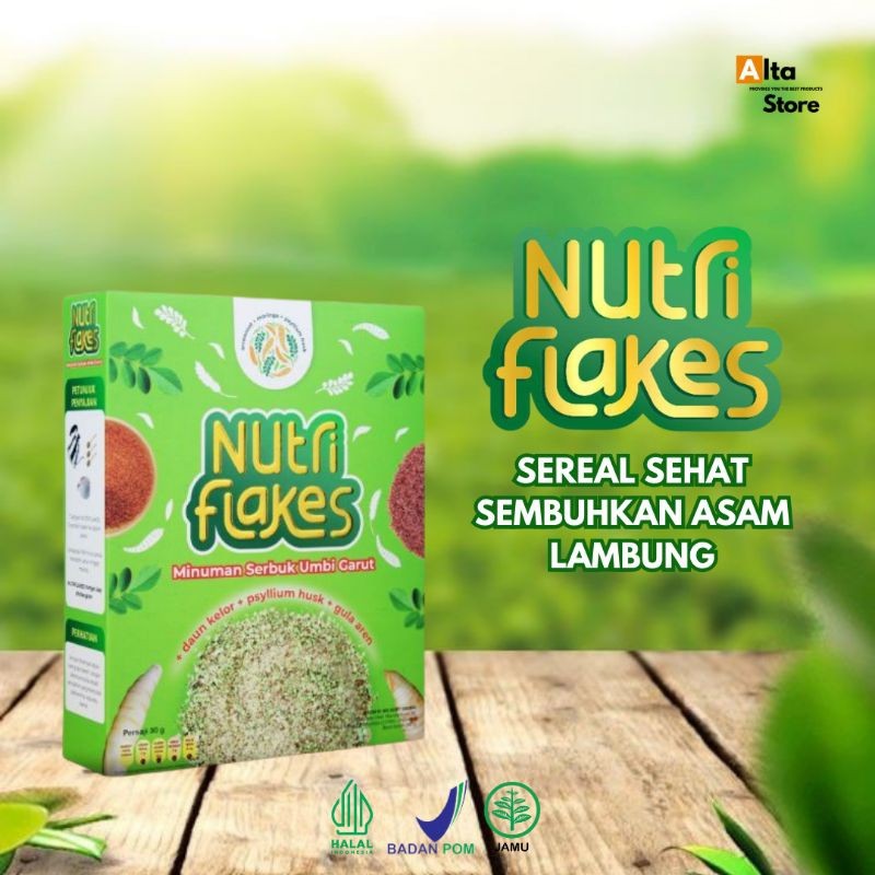 

Nutriflakes Sereal Umbi Garut 100% Original - Ampuh Atasi Maag, Asam Lambung, Gerd, dan Perbaiki System Pencernaan, Kontrol Gula Darah, Tingkatkan Antibodi, Cukupi Kebutuhan Serat Harian dengan Ekstra Daun Kelor Paket 1 Box