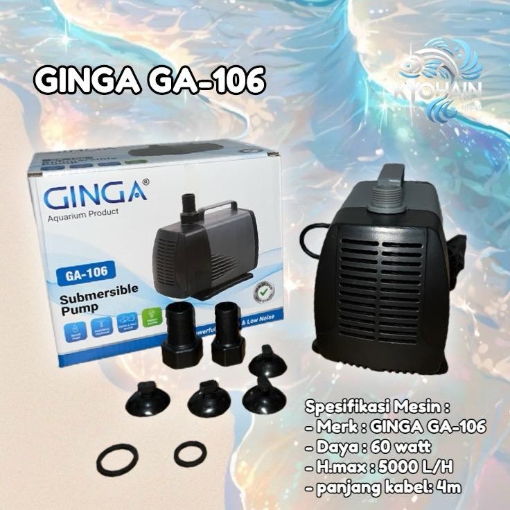 POMPA AQUARIUM CELUP WATER PUMP GINGA GA 106 GA-106 LOW WATT