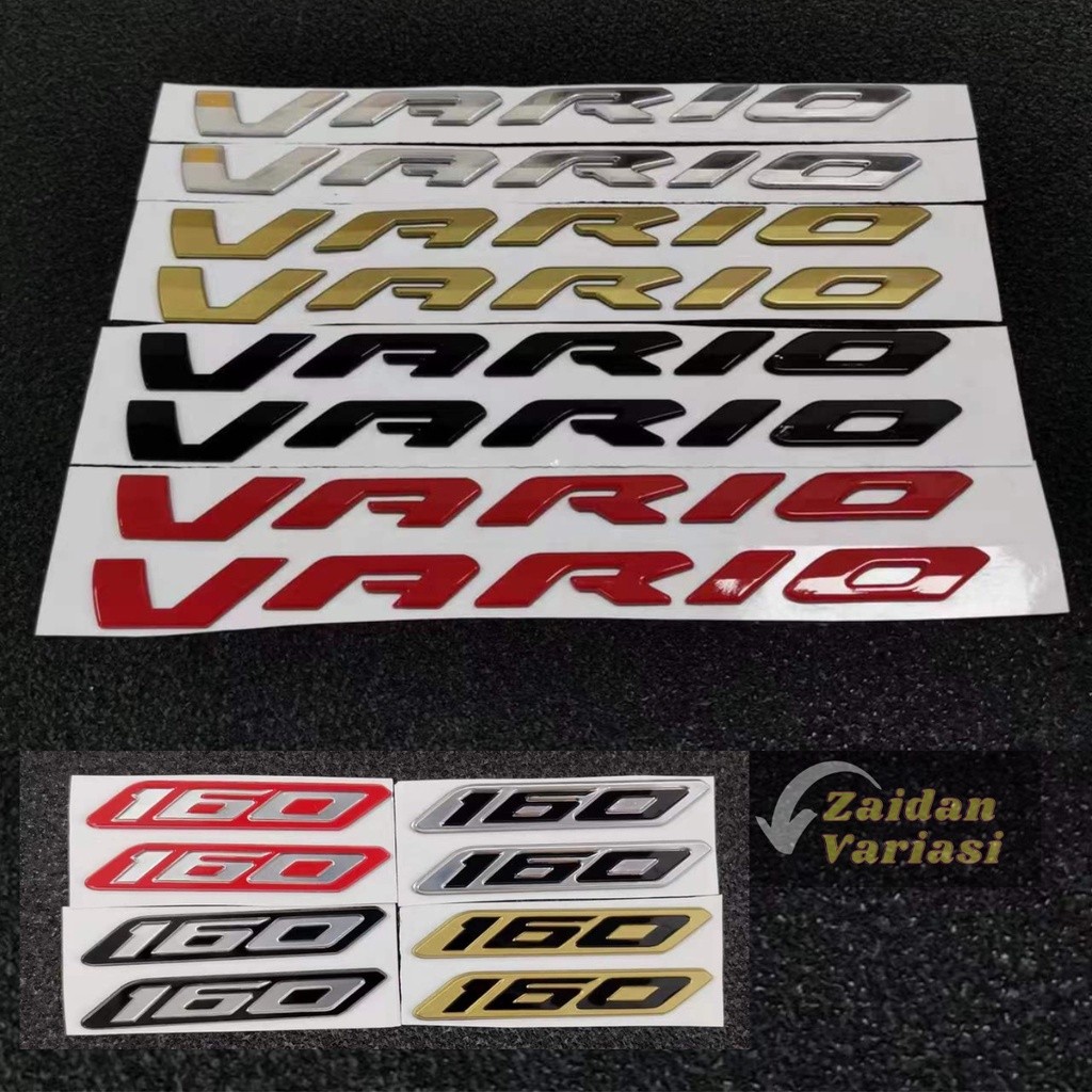 EMBLEM PREMIUM VARIO Stiker Emblem Vario 160 Sticker Logo Timbul Full Body Cbs Abs Merah Gold Hologr