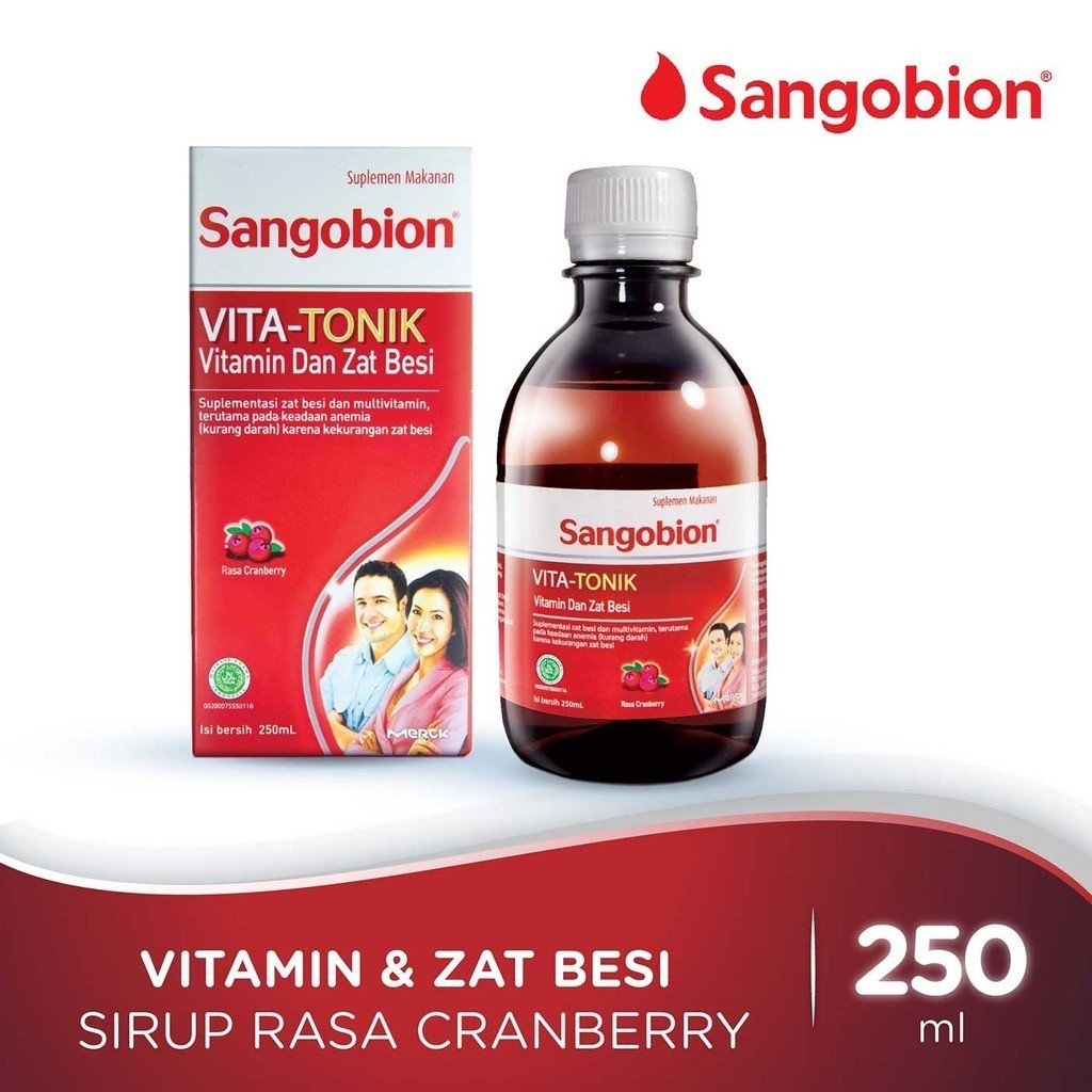 Sangobion VITA-TONIK Suplemen Makanan Rasa Cranberry 250ML