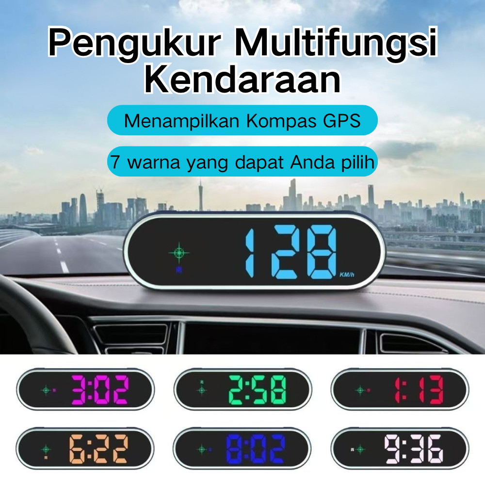 Digital Display HUD USB Speedometer Mobil Motor MPH KM/H Dengan Tampilan