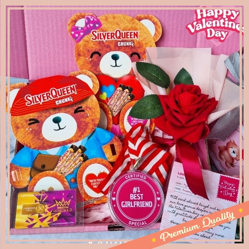 

Hantaran Parcel Paket Hampers Keren Unik Lucu Murah / Hampers Valentine Coklat Silverqueen Bear / Kado Cewek Romantis / Valentine Giftbox ( LOVI )