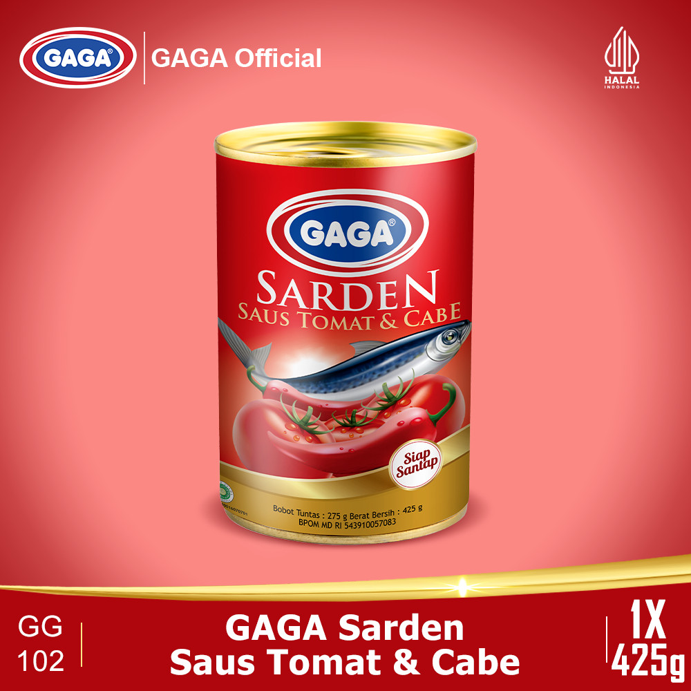 

Gaga Sarden Saus Tomat & Cabe 425g 1 PCS (GG102) SBK