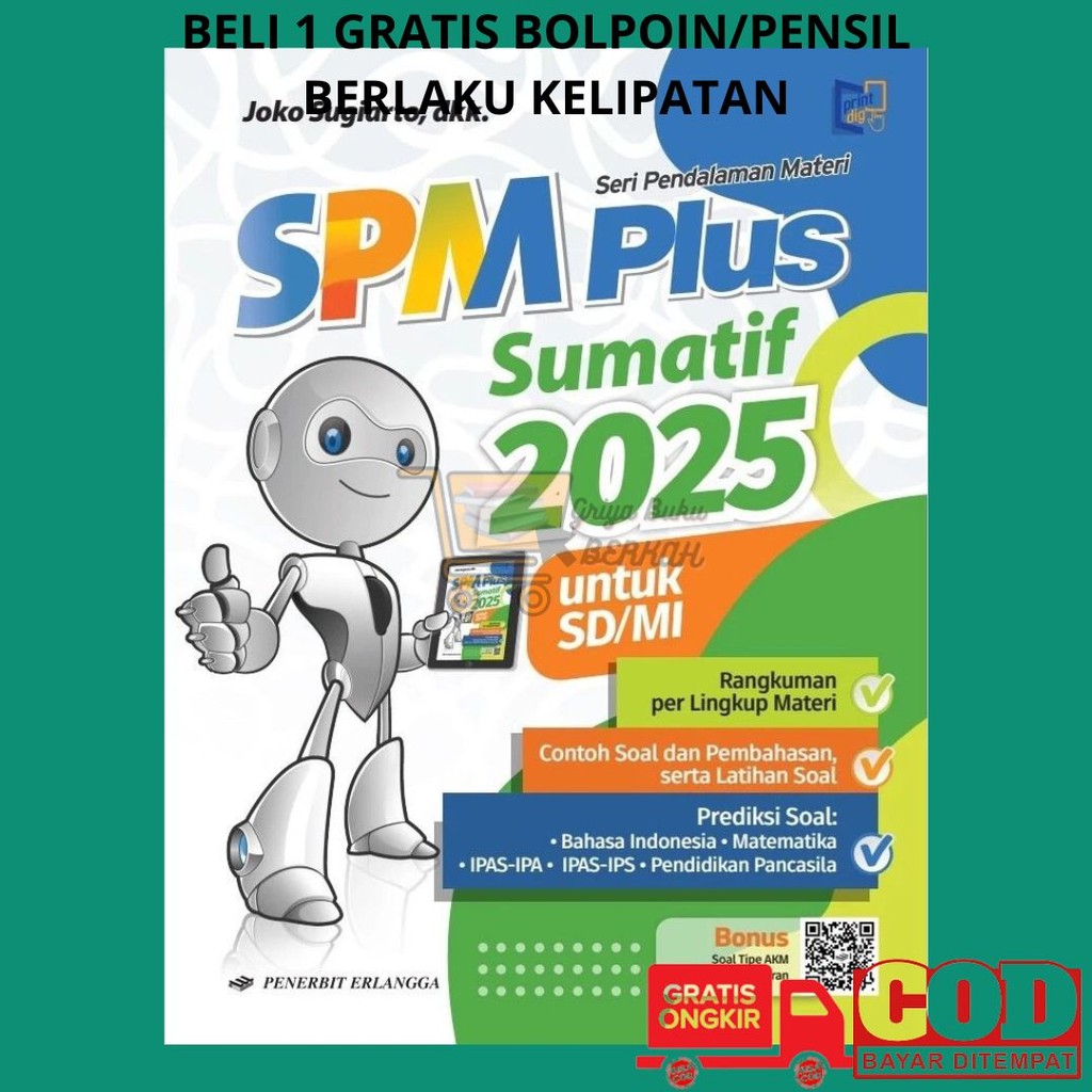 buku spm plus sumatif sd mi original penerbit erlangga plus kunci jawaban dan pdf