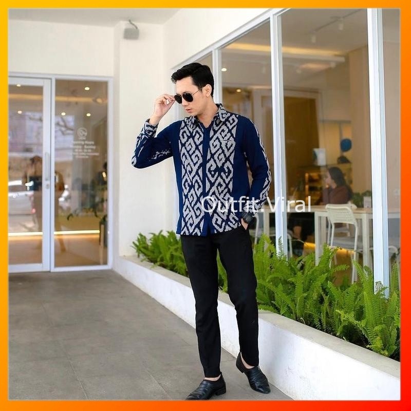 READY STOCK Kemeja pria dewasa batik tenun kondangan prewedding OUTFIT VICTORIOUS