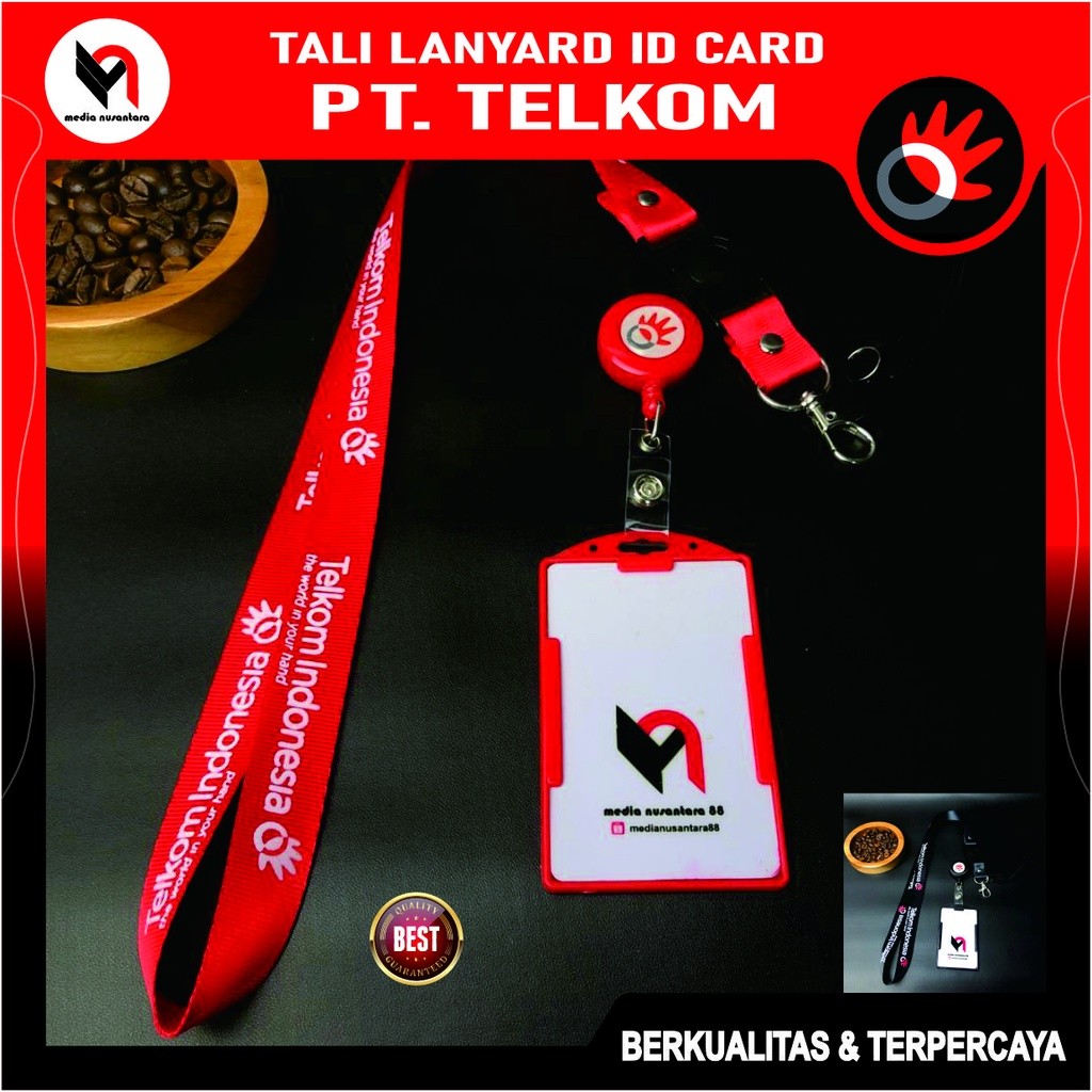 

PT Telkom Lanyard gantungan Id Card dan Holder/tempat Id Card